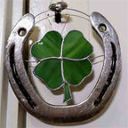 Horseshoe Wall Ornament | Iron Four-Leaf Clover | 10 x 10 cm