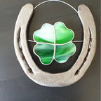 Horseshoe Wall Ornament | Iron Four-Leaf Clover | 10 x 10 cm