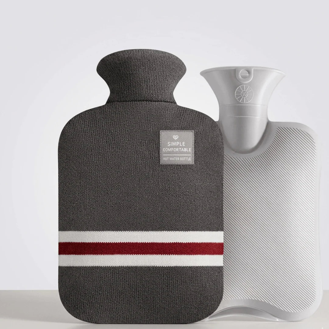 Hot Water Bottle | Extra Large Soft Knitted Cover | 2L Capacity