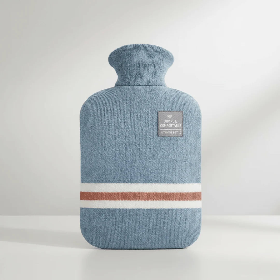 Hot Water Bottle | Extra Large Soft Knitted Cover | 2L Capacity