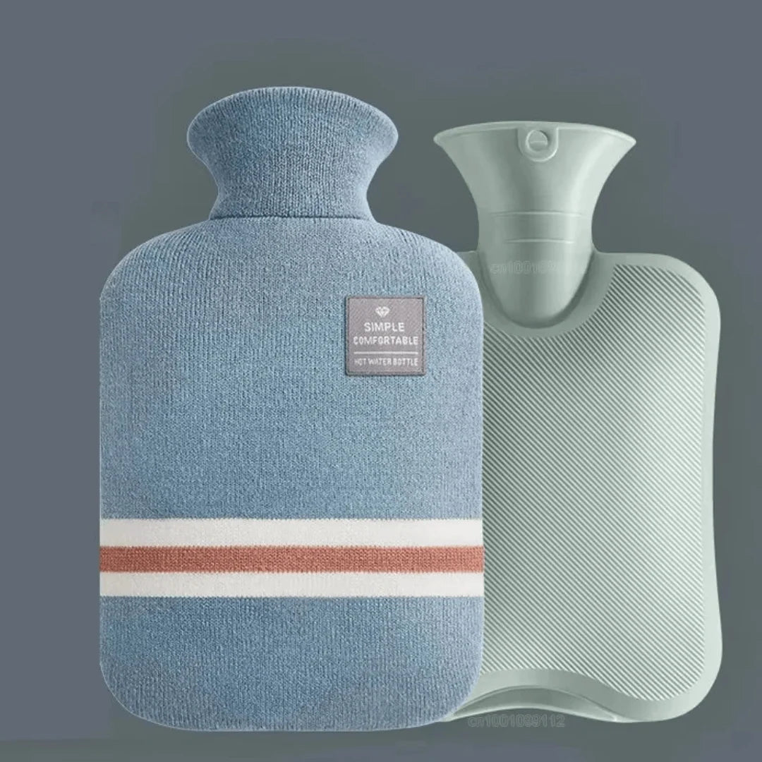 Hot Water Bottle | Extra Large Soft Knitted Cover | 2L Capacity