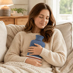 Hot Water Bottle | Extra Large Soft Knitted Cover | 2L Capacity