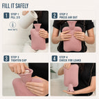 Hot Water Bottle | Extra Large Soft Knitted Cover | 2L Capacity