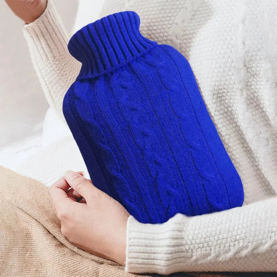 Hot Water Bottle | Leak-Proof Rubber & Removable Plush Cover | 2L Capacity