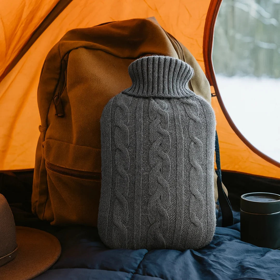 Hot Water Bottle | Leak-Proof Rubber & Removable Plush Cover | 2L Capacity