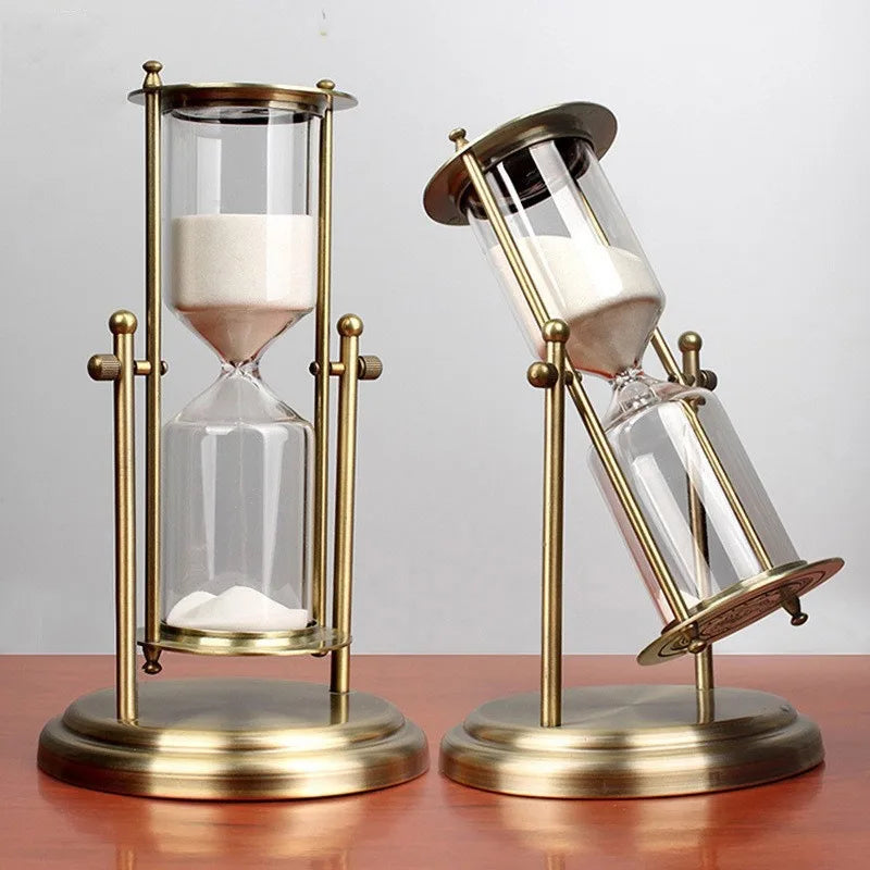 Hourglass | Rotating Brass & Glass | 15/30/60 Min