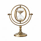 Hourglass Sand Timer | Pivoting Ring Frame & Footed Pedestal