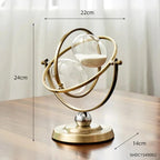 Hourglass Sand Timer | Pivoting Ring Frame & Footed Pedestal