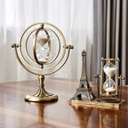 Hourglass Sand Timer | Pivoting Ring Frame & Footed Pedestal