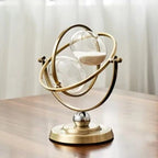 Hourglass Sand Timer | Pivoting Ring Frame & Footed Pedestal