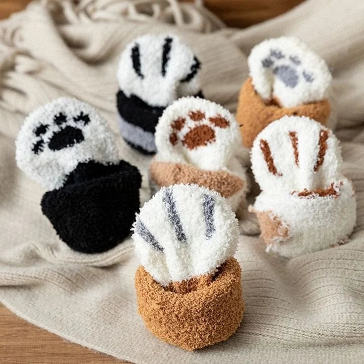 House Socks | Soft Fleece Lining & Cat Claw Design