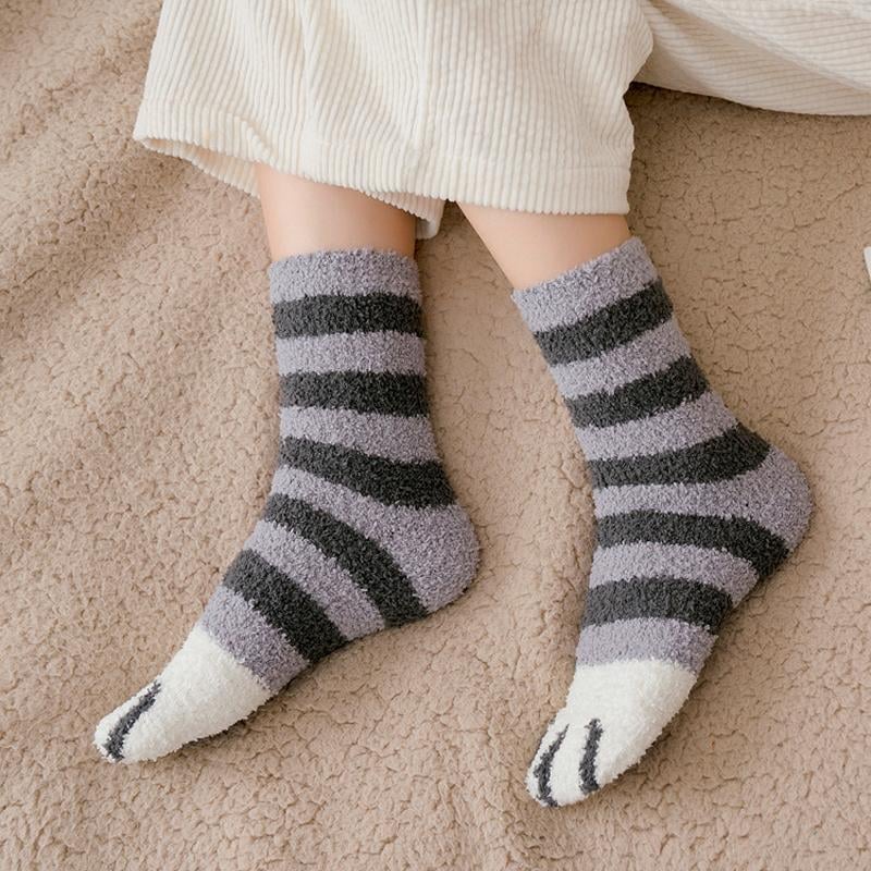 House Socks | Soft Fleece Lining & Cat Claw Design