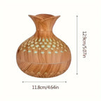 Humidifier | Wood-Grain Cylindrical Body | LED Night Light