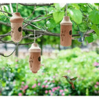 Hummingbird House | Hand-Turned Wood & Carved Floral | Mini