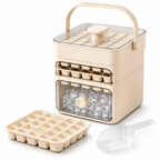 Ice Cube Tray Set | Stackable & Easy-Release | With Storage Drawer