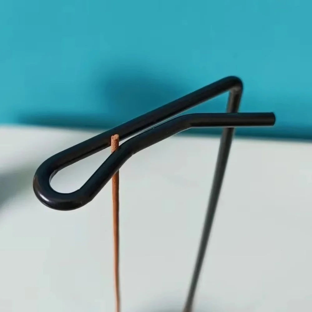 Incense Burner | Handcrafted Wooden Base & Metal Holder | 3.58 x 9.96 in