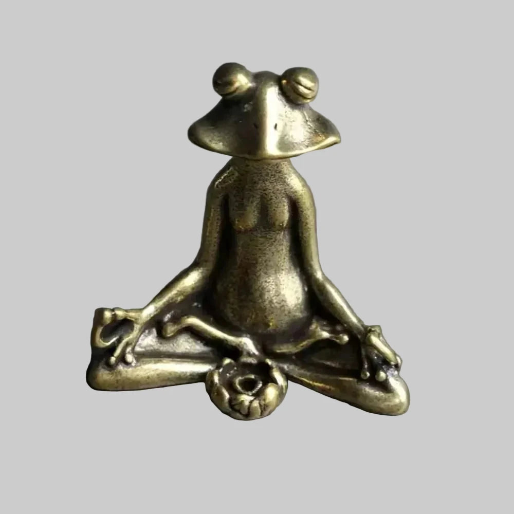 Incense Holder | Zinc Alloy Lotus Pose Frog