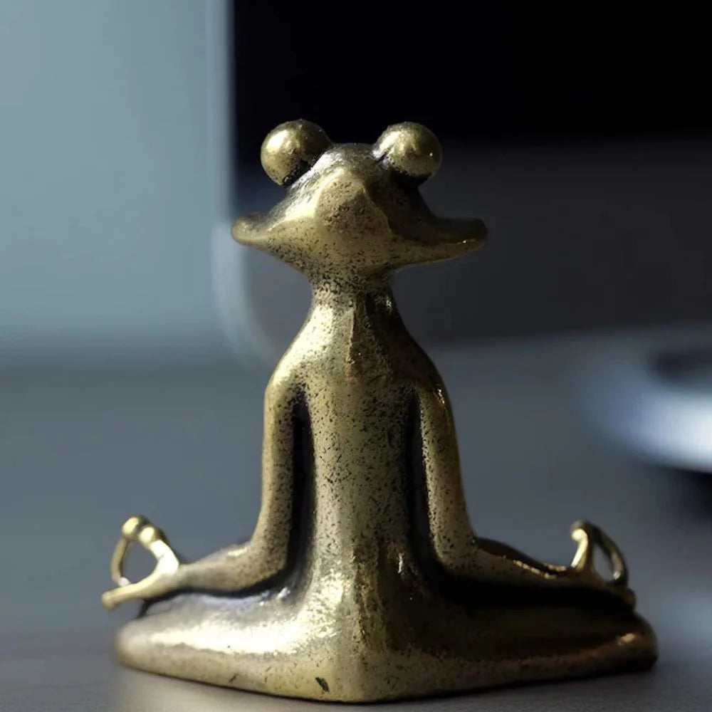 Incense Holder | Zinc Alloy Lotus Pose Frog