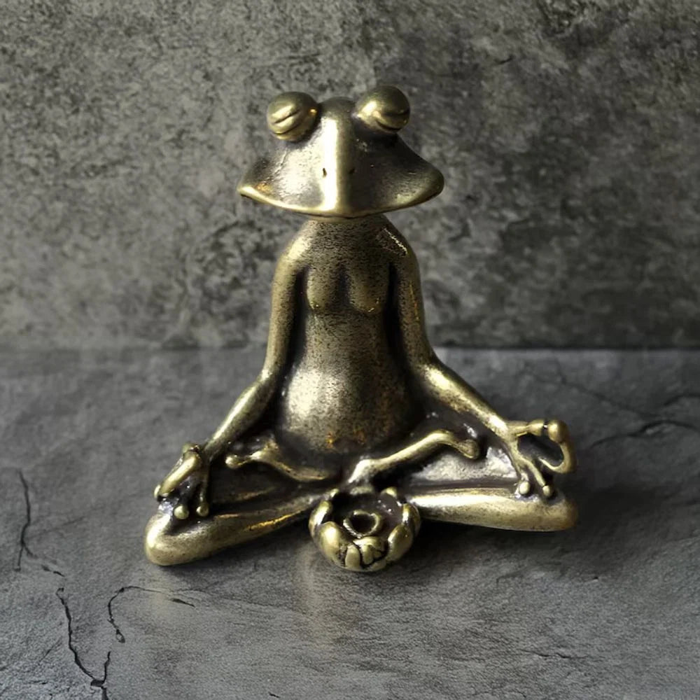 Incense Holder | Zinc Alloy Lotus Pose Frog