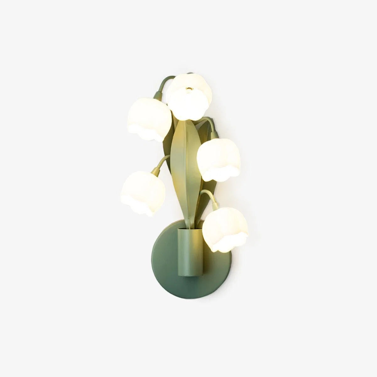 Indoor Wall Lamp | Orchid-Shaped PC Shade | Metal Fixture, 18.5 cm