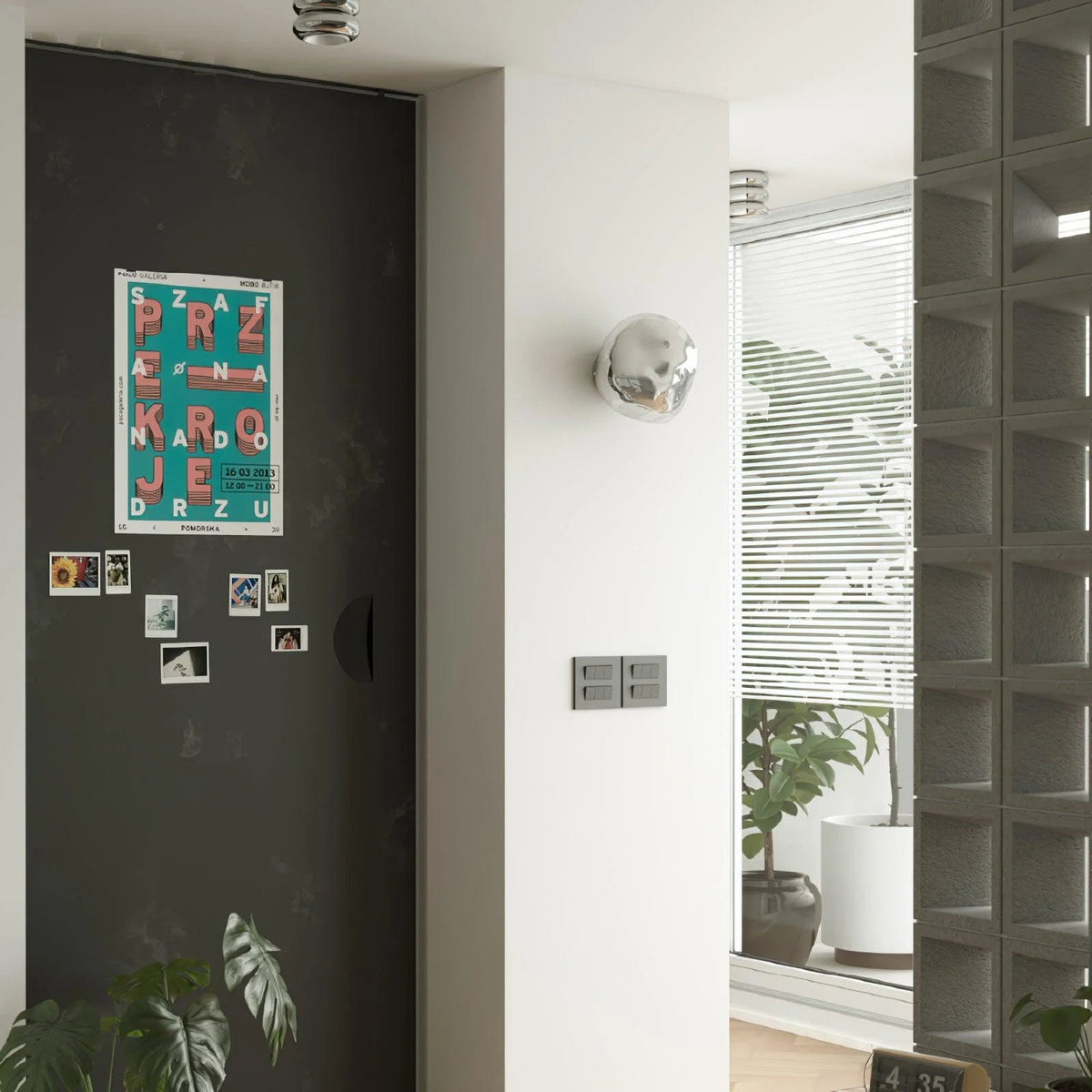 Indoor Wall Lamp | Circular Metal Body & Acrylic Rim | Damp Rated