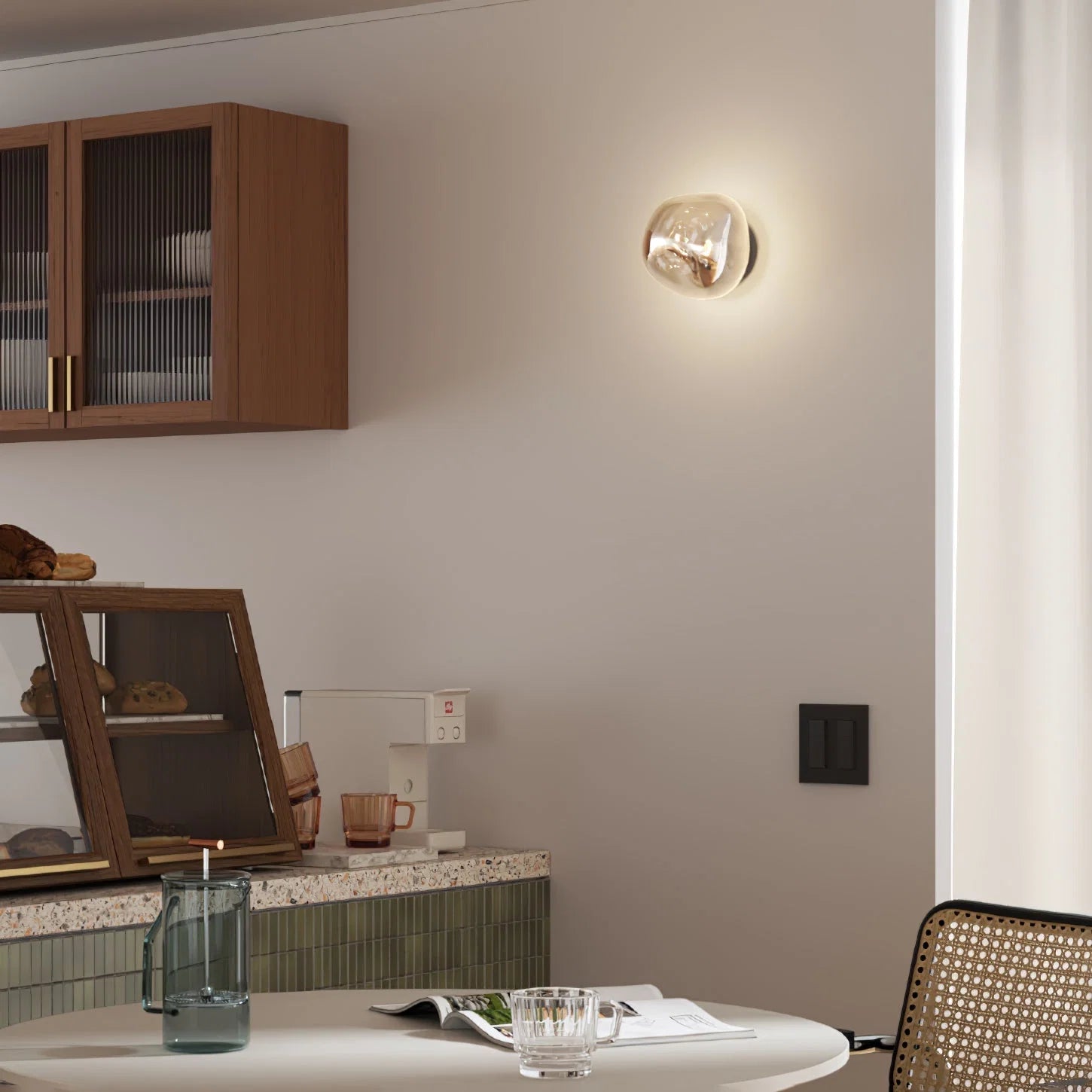Indoor Wall Lamp | Circular Metal Body & Acrylic Rim | Damp Rated