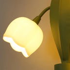 Indoor Wall Lamp | Orchid-Shaped PC Shade | Metal Fixture, 18.5 cm