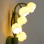 Indoor Wall Lamp | Orchid-Shaped PC Shade | Metal Fixture, 18.5 cm