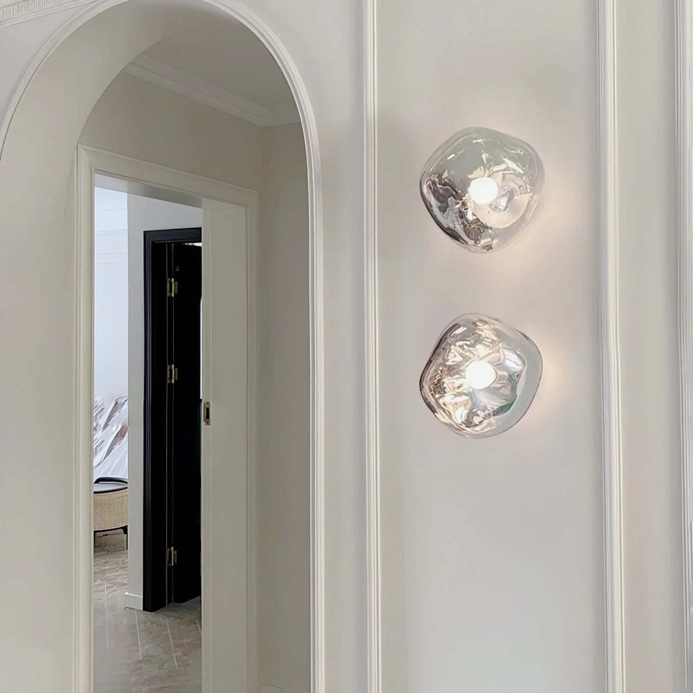Indoor Wall Lamp | Circular Metal Body & Acrylic Rim | Damp Rated