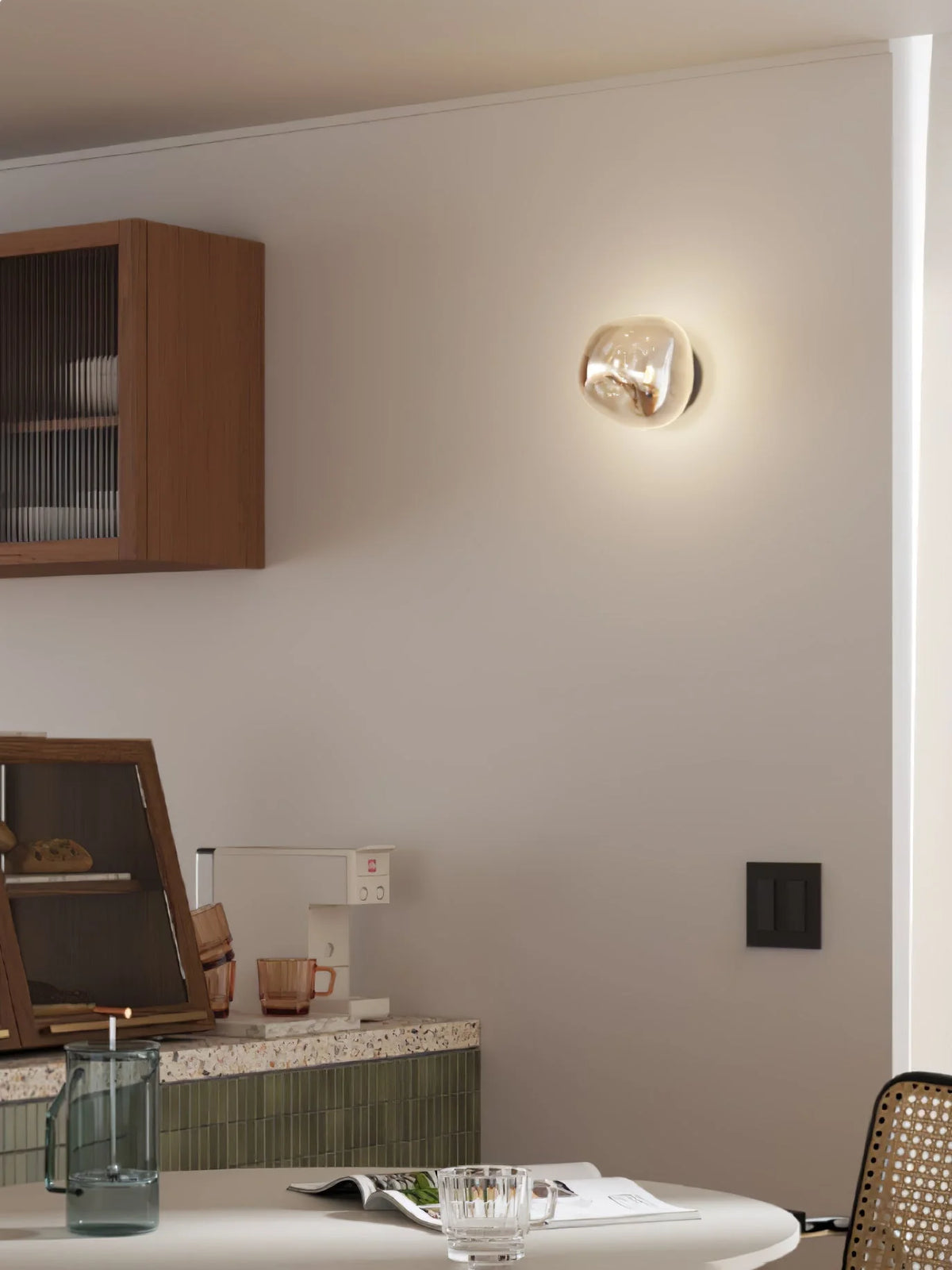 Indoor Wall Lamp | Circular Metal Body & Acrylic Rim | Damp Rated