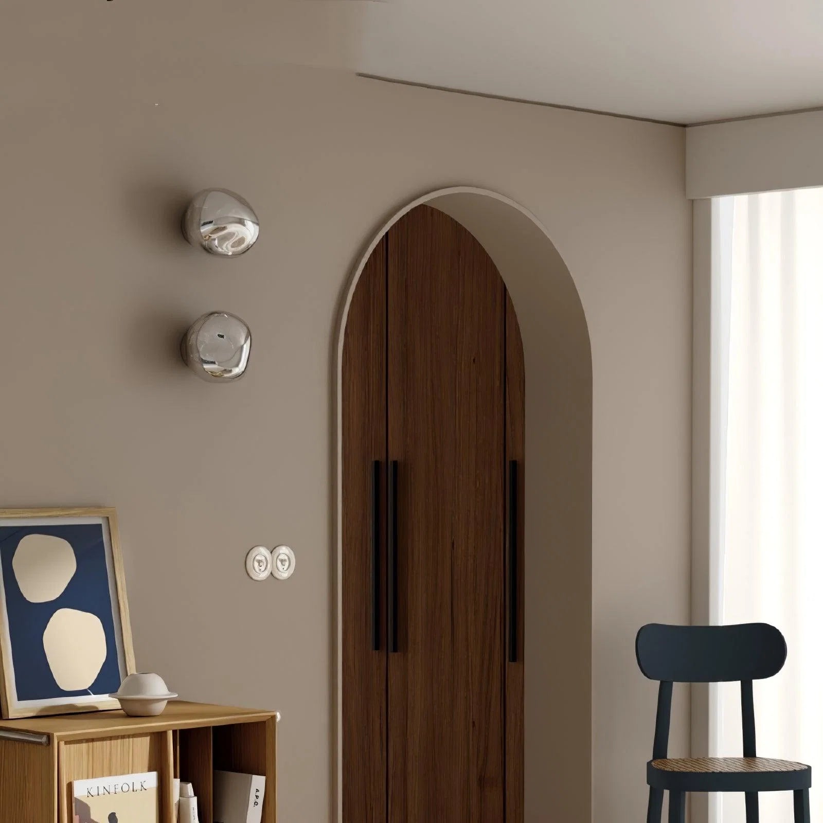Indoor Wall Lamp | Circular Metal Body & Acrylic Rim | Damp Rated