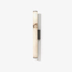 Wall Lamp | Alabaster Shade & Sculptural Brass Frame | 50 cm Height