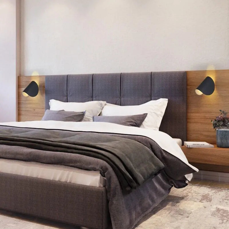 Indoor Wall Lamp | 360° Rotatable Metal Shade | LED Bulb Included