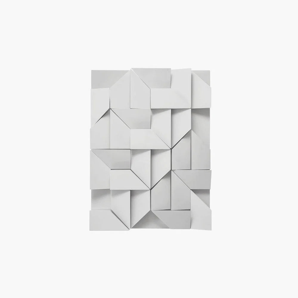 LED Wall Lamp | 3D Geometric Design | Polished Metal & Acrylic