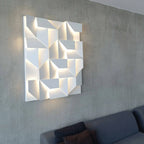 LED Wall Lamp | 3D Geometric Design | Polished Metal & Acrylic