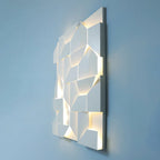 LED Wall Lamp | 3D Geometric Design | Polished Metal & Acrylic