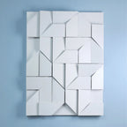 LED Wall Lamp | 3D Geometric Design | Polished Metal & Acrylic