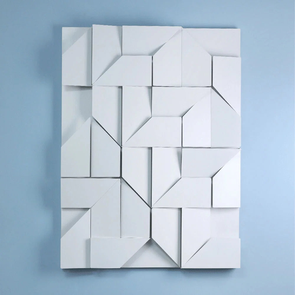 LED Wall Lamp | 3D Geometric Design | Polished Metal & Acrylic