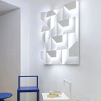 LED Wall Lamp | 3D Geometric Design | Polished Metal & Acrylic