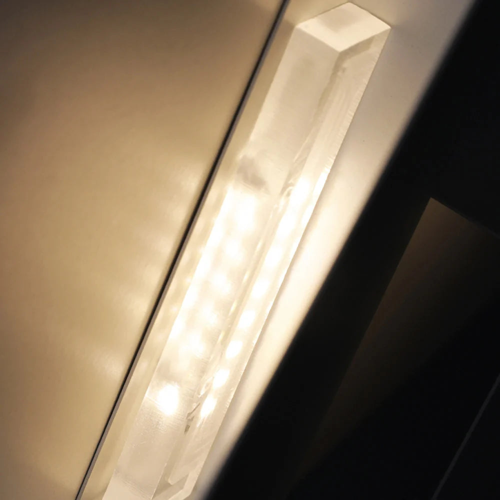 LED Wall Lamp | 3D Geometric Design | Polished Metal & Acrylic