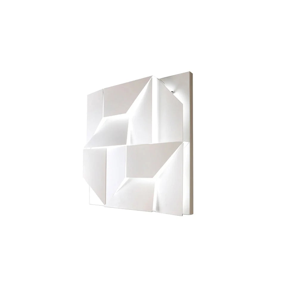 LED Wall Lamp | 3D Geometric Design | Polished Metal & Acrylic