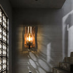 Wall Lamp | Vintage Candle Style | Pine Wood & Metal, E14 Base