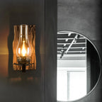 Wall Lamp | Vintage Candle Style | Pine Wood & Metal, E14 Base