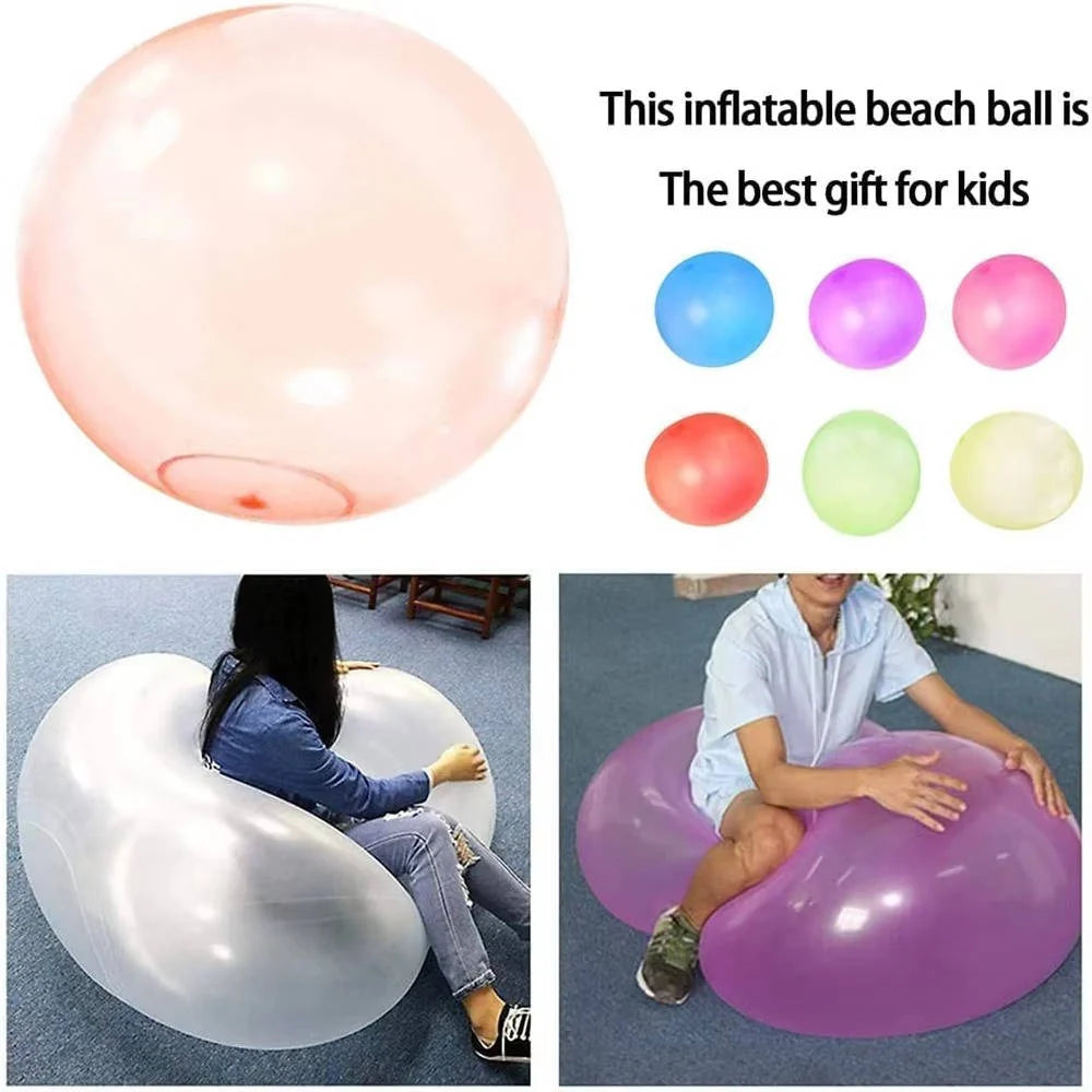 Inflatable Play Ball | Tear-Resistant Transparent | Set of 3