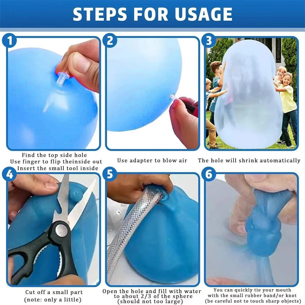 Inflatable Play Ball | Tear-Resistant Transparent | Set of 3