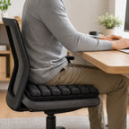 Inflatable Seat Cushion | Adjustable Air Support & Non-Slip Bottom | Hand Pump Included
