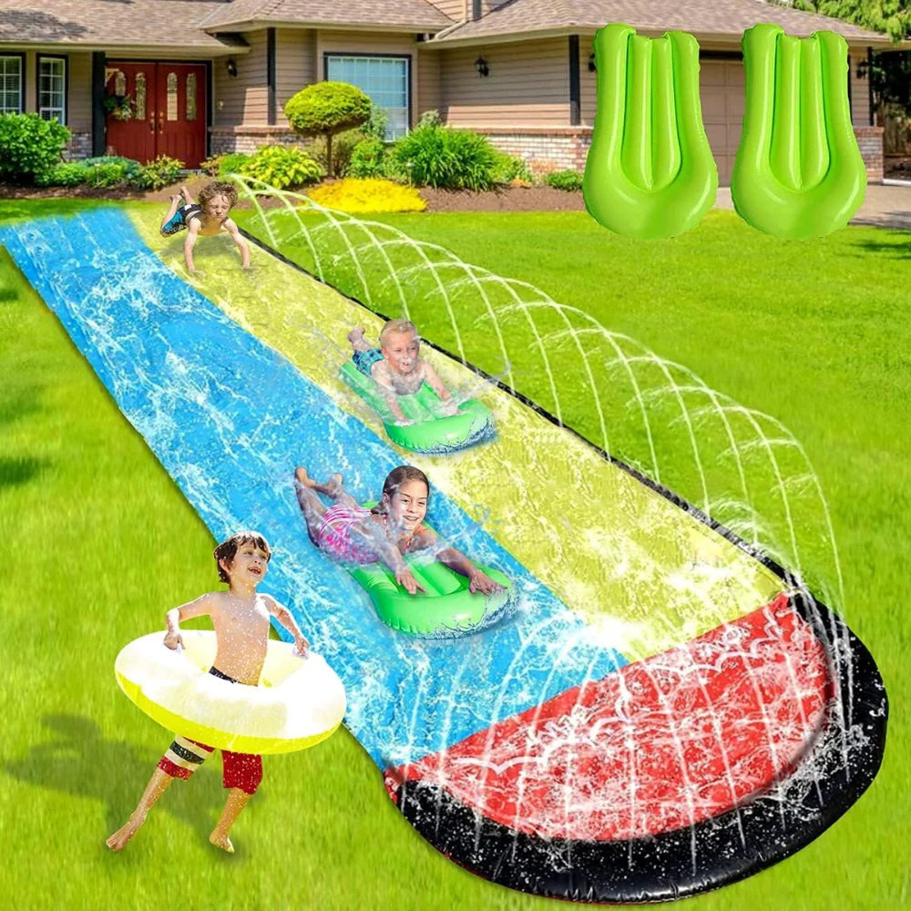 Inflatable Slip And Slide | Durable PVC Puncture-Resistant | Soft Landing Pad
