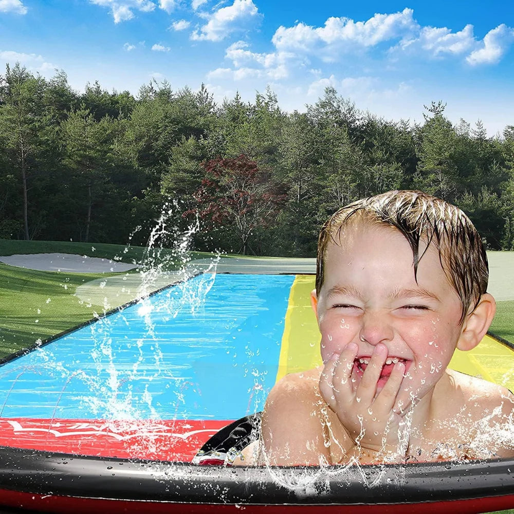 Inflatable Slip And Slide | Durable PVC Puncture-Resistant | Soft Landing Pad