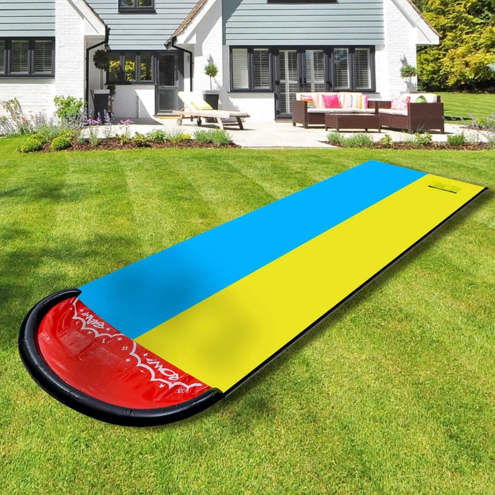 Inflatable Slip And Slide | Durable PVC Puncture-Resistant | Soft Landing Pad