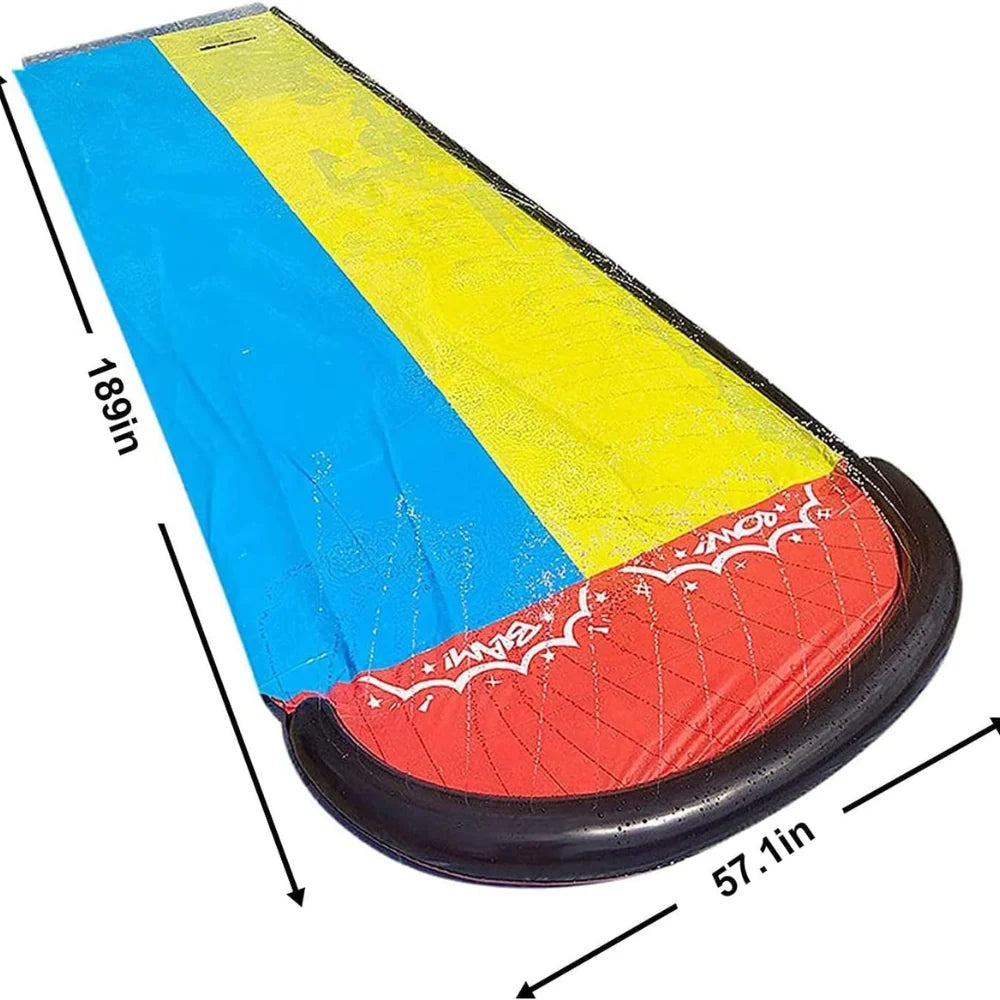 Inflatable Slip And Slide | Durable PVC Puncture-Resistant | Soft Landing Pad